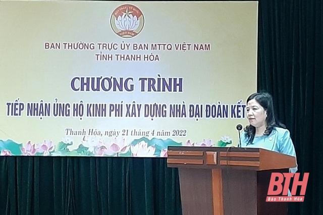 Câu lạc bộ Doanh nhân Thanh Hóa tại TP Hồ Chí Minh và phía Nam ủng hộ kinh phí xây dựng nhà đại đoàn kết