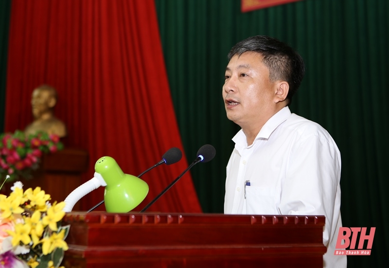 Bộ trưởng Bộ Lao động, Thương binh và Xã hội Đào Ngọc Dung cùng ĐBQH thuộc Đoàn ĐBQH tỉnh Thanh Hóa tiếp xúc cử tri huyện Như Thanh và Như Xuân