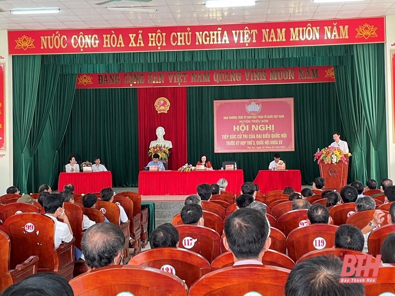 ĐBQH tỉnh Thanh Hóa tiếp xúc cử tri huyện Triệu Sơn và Thọ Xuân