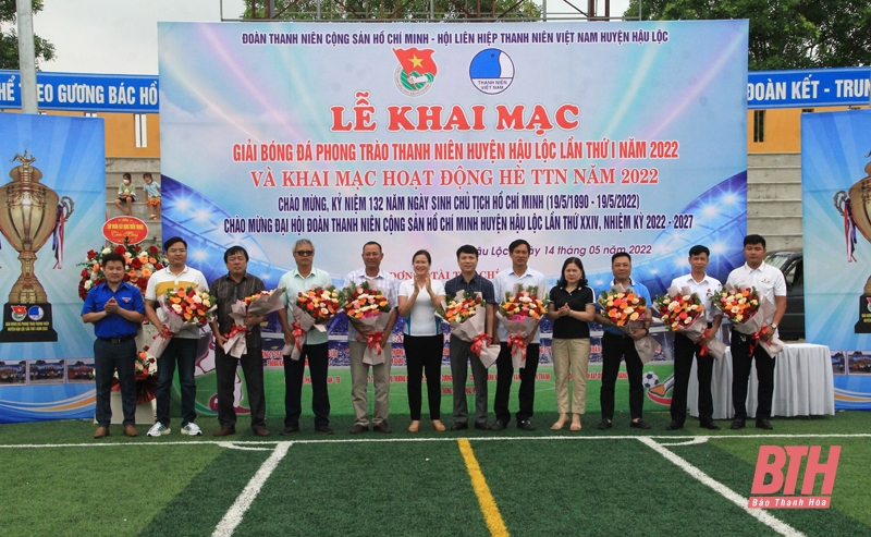 Khai mạc Giải bóng đá phong trào thanh niên huyện Hậu Lộc năm 2022