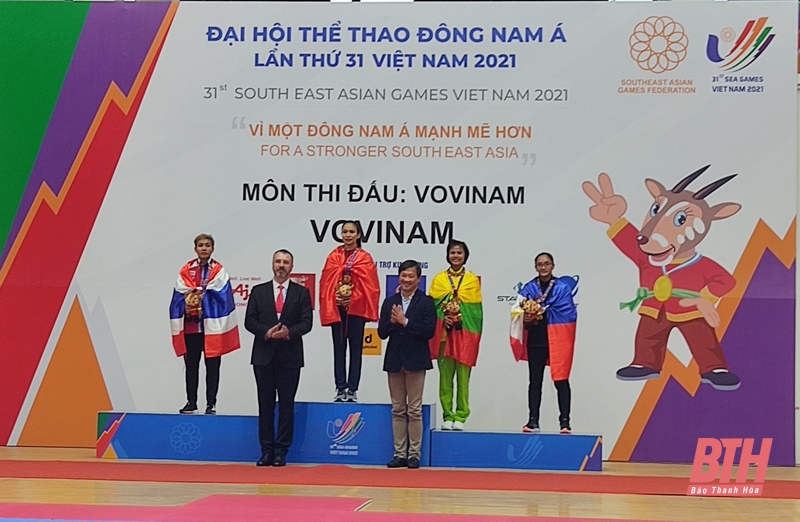VĐV Lê Thị Hiền giành HCV thứ 7 cho thể thao Thanh Hóa ở môn Vovinam
