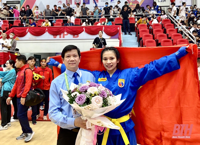 VĐV Lê Thị Hiền giành HCV thứ 7 cho thể thao Thanh Hóa ở môn Vovinam