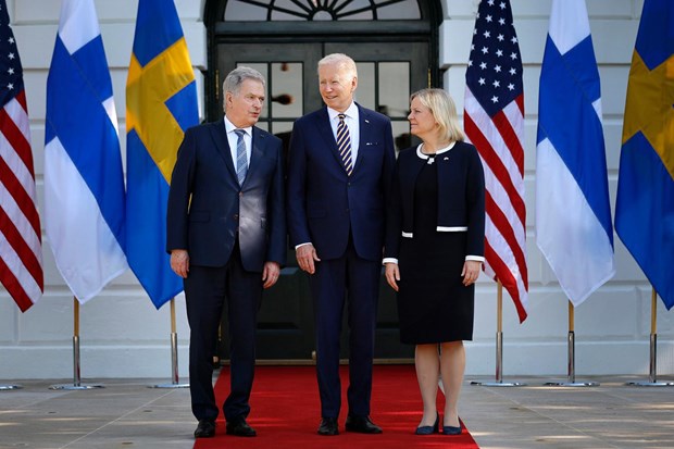Tổng thống Mỹ gặp lãnh đạo Thụy Điển và Phần Lan tại Nhà Trắng