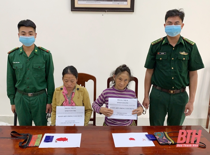 Đồn Biên phòng Tam Chung bắt 2 đối tượng tàng trữ trái phép chất ma túy