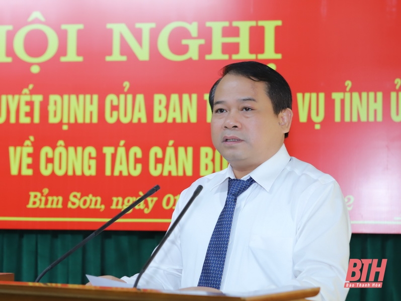 Đồng chí Đào Vũ Việt thôi giữ chức Giám đốc sở Xây dựng để giữ chức Bí thư Thị ủy Bỉm Sơn