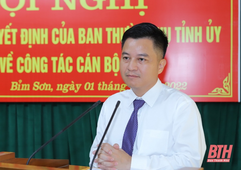Đồng chí Đào Vũ Việt thôi giữ chức Giám đốc sở Xây dựng để giữ chức Bí thư Thị ủy Bỉm Sơn