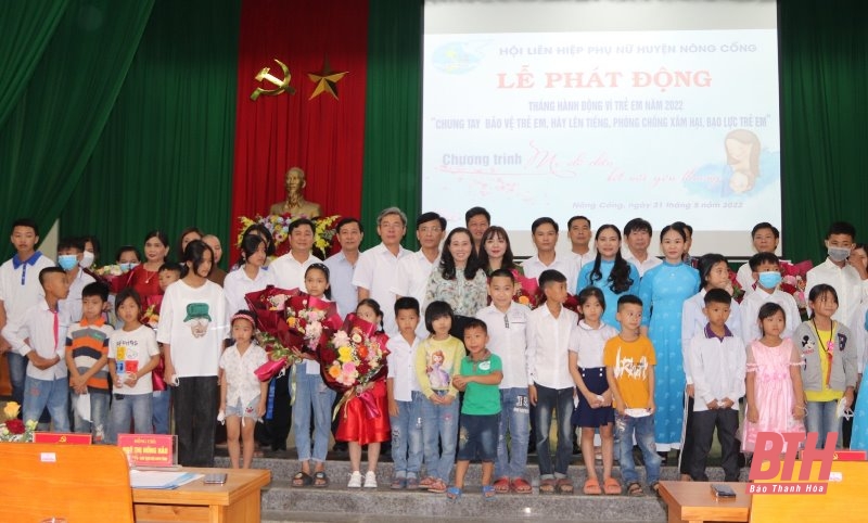 Hội LHPN huyện Nông Cống phát động Tháng hành động vì trẻ em và thực hiện chương trình “Mẹ đỡ đầu kết nối yêu thương”