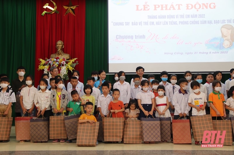 Hội LHPN huyện Nông Cống phát động Tháng hành động vì trẻ em và thực hiện chương trình “Mẹ đỡ đầu kết nối yêu thương”