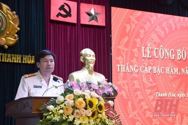 Công an Thanh Hóa: Công bố quyết định thăng cấp bậc hàm, nâng bậc lương cho 2.357 cán bộ, chiến sỹ
