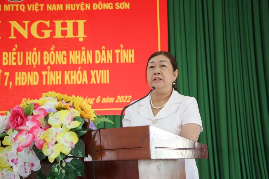 Đại biểu HĐND tỉnh tiếp xúc cử tri huyện Đông Sơn