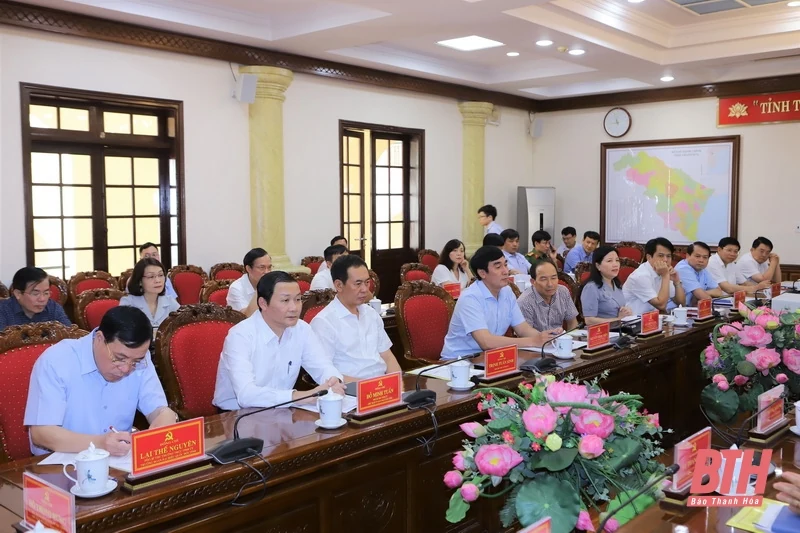 Đoàn công tác của Ban Chỉ đạo Trung ương về PCTN, tiêu cực làm việc với Ban Thường vụ Tỉnh ủy Thanh Hóa