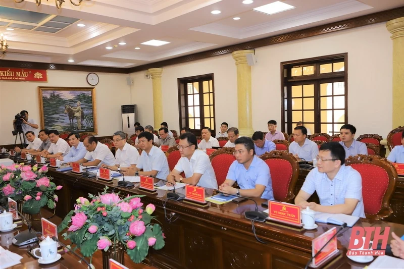 Đoàn công tác của Ban Chỉ đạo Trung ương về PCTN, tiêu cực làm việc với Ban Thường vụ Tỉnh ủy Thanh Hóa