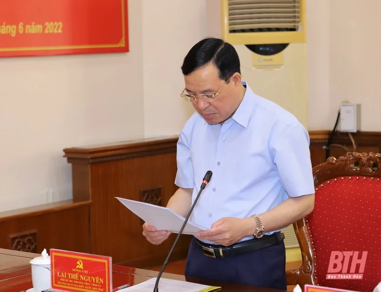 Đoàn công tác của Ban Chỉ đạo Trung ương về PCTN, tiêu cực làm việc với Ban Thường vụ Tỉnh ủy Thanh Hóa