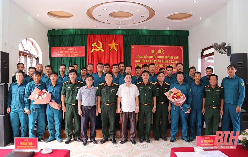 Thành lập Đại đội Dân quân tự vệ pháo binh 76,2 mm Công ty CP Môi trường và Công trình đô thị Thanh Hóa