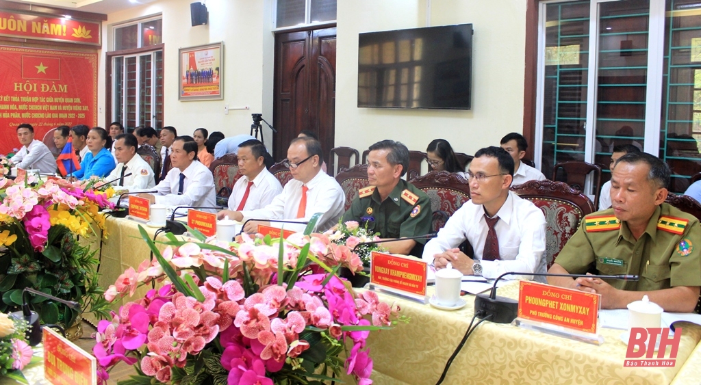 Ký kết thỏa thuận hợp tác giữa huyện Quan Sơn và huyện Viêng Xay, tỉnh Hủa Phăn (Lào)