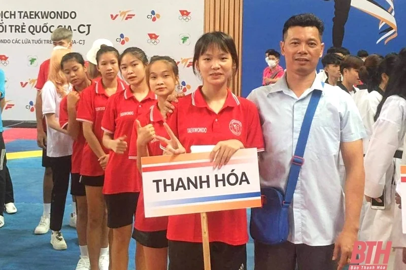 Các VĐV Thanh Hóa thi đấu thành công tại Giải vô địch taekwondo các lứa tuổi trẻ quốc gia năm 2022