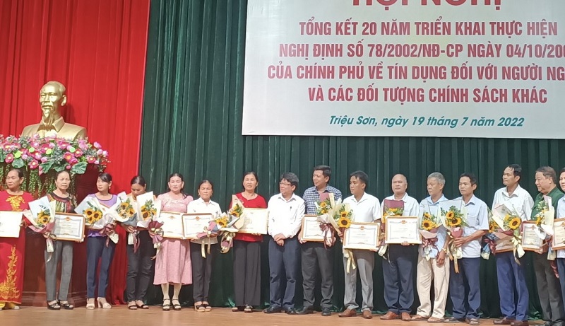 Huyện Triệu Sơn tổng kết 20 năm thực hiện chính sách tín dụng ưu đãi đối với người nghèo và các đối tượng chính sách
