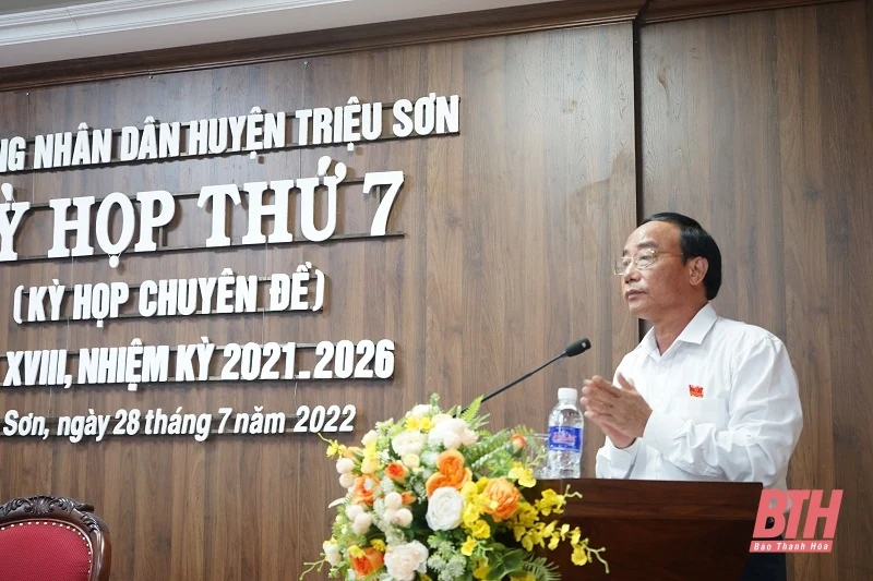 HĐND huyện Triệu Sơn khoá XVIII tổ chức kỳ họp thứ 7