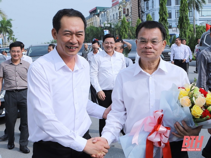 Lãnh đạo tỉnh Thanh Hoá đón Đoàn đại biểu cấp cao tỉnh Hủa Phăn đến thăm và làm việc tại Thanh Hoá