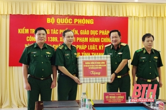 Đoàn công tác của Bộ Quốc phòng kiểm tra tại Bộ Chỉ huy Bộ đội Biên phòng tỉnh Thanh Hóa