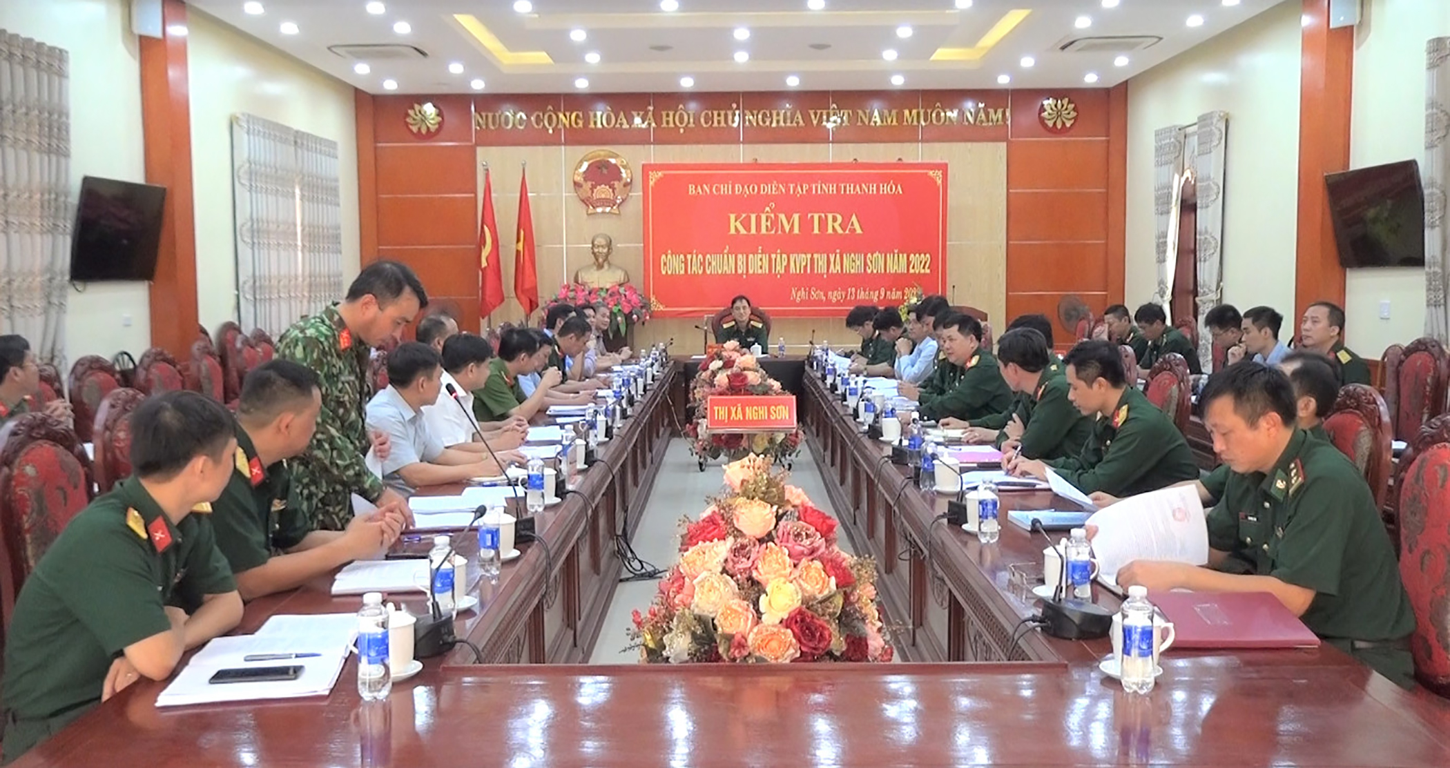 Kiểm tra công tác chuẩn bị diễn tập khu vực phòng thủ thị xã Nghi Sơn và huyện Hà Trung