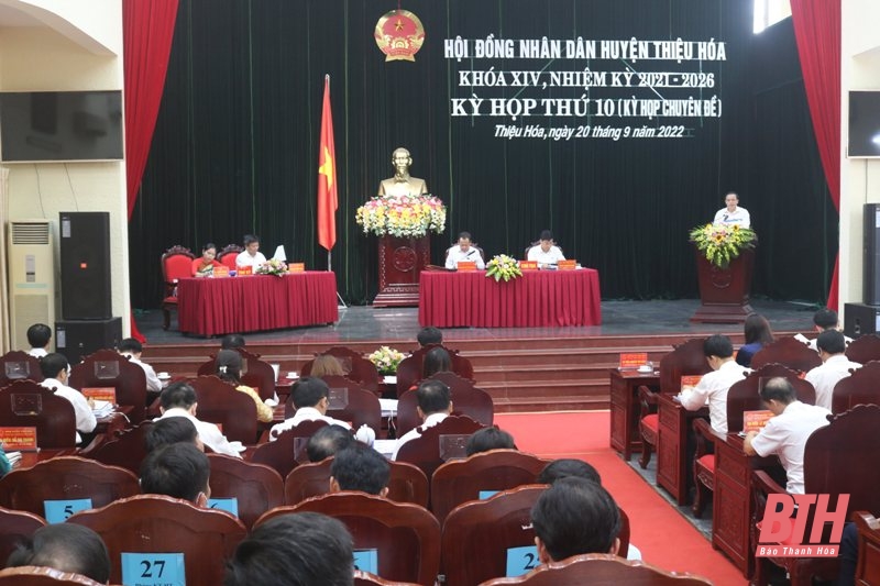 Kỳ họp thứ 10, HĐND huyện Thiệu Hoá khóa XIV thông qua 19 nghị quyết