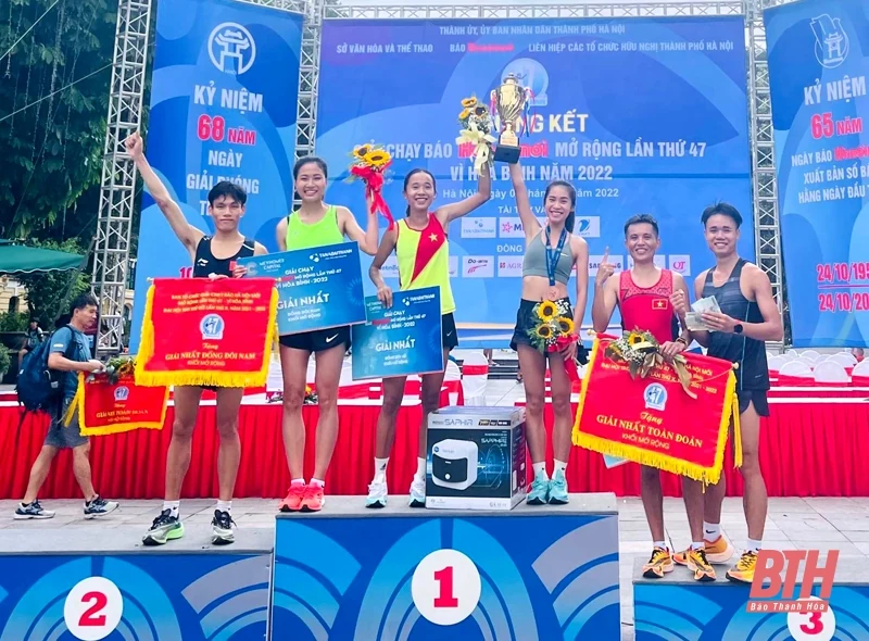 Thanh Hóa nhất toàn đoàn nội dung nâng cao tại Giải chạy Báo Hà Nội Mới mở rộng năm 2022
