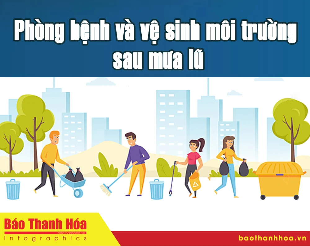 Phòng bệnh và vệ sinh môi trường sau mưa lũ