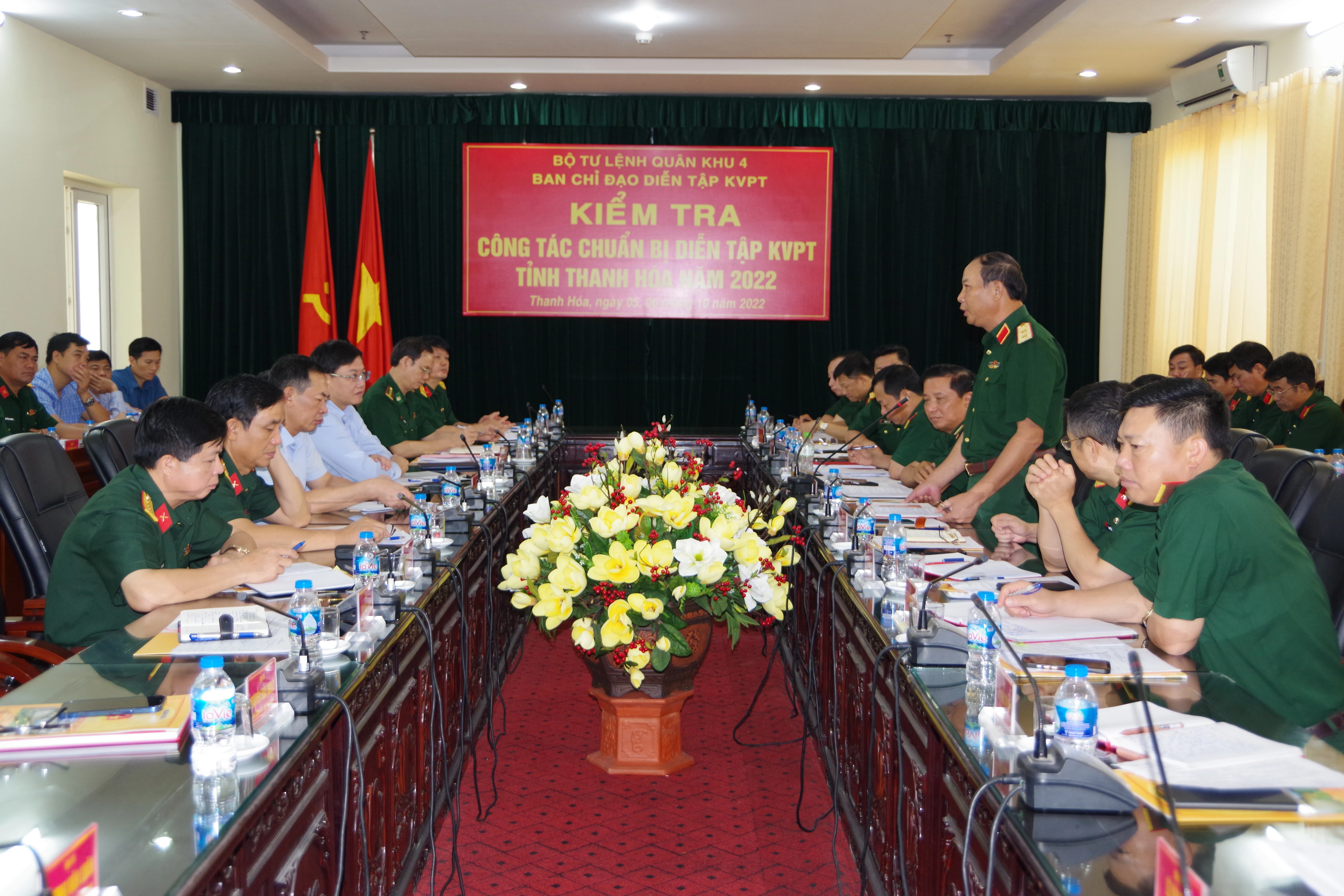 Ban Chỉ đạo diễn tập KVPT Bộ Tư lệnh Quân khu 4 kiểm tra công tác chuẩn bị diễn tập KVPT tỉnh Thanh Hóa năm 2022