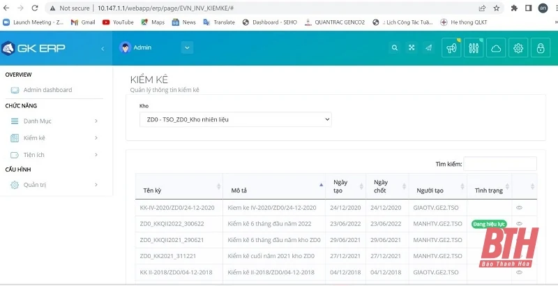 TSHPCo áp dụng công nghệ số trong theo dõi, quản lý vật tư thiết bị và công cụ dụng cụ bằng công nghệ mã vạch QR Code tích hợp hệ thống ERP