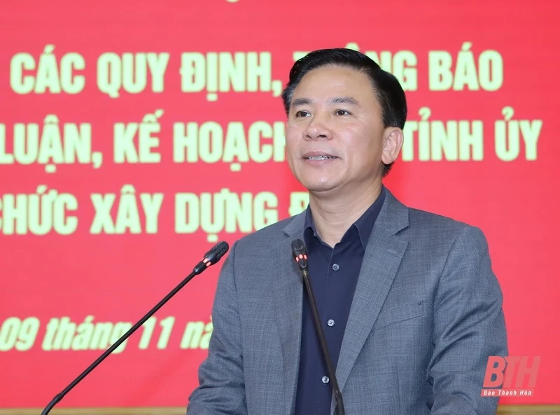 Hội nghị quán triệt, triển khai các quy định, thông báo của Trung ương và kết luận, kế hoạch của Tỉnh ủy về công tác tổ chức xây dựng Đảng