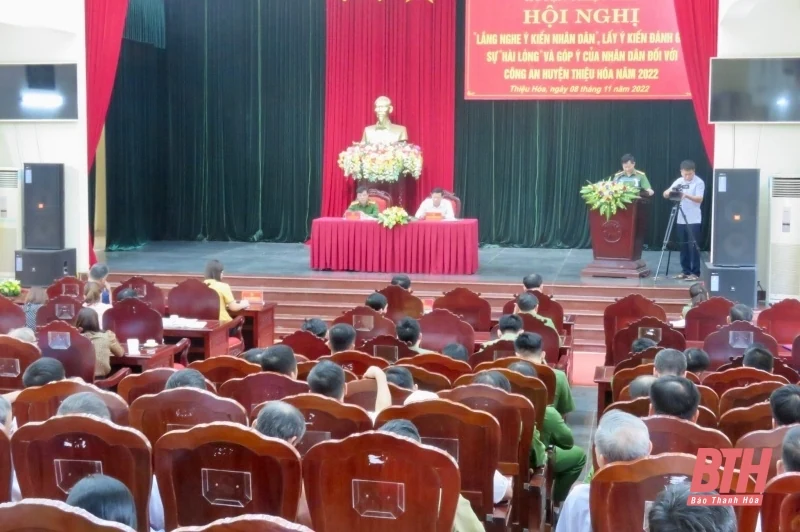 Công an Thiệu Hoá lắng nghe ý kiến Nhân dân