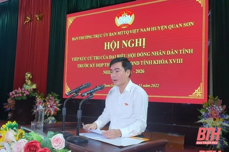 Cử tri đề nghị đầu tư xây dựng kết cấu hạ tầng tại các bản của huyện Quan Sơn