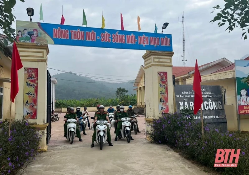 Công an huyện Bá Thước ra quân tấn công, trấn áp tội phạm, bảo đảm ANTT dịp Tết Nguyên đán Qúy Mão năm 2023