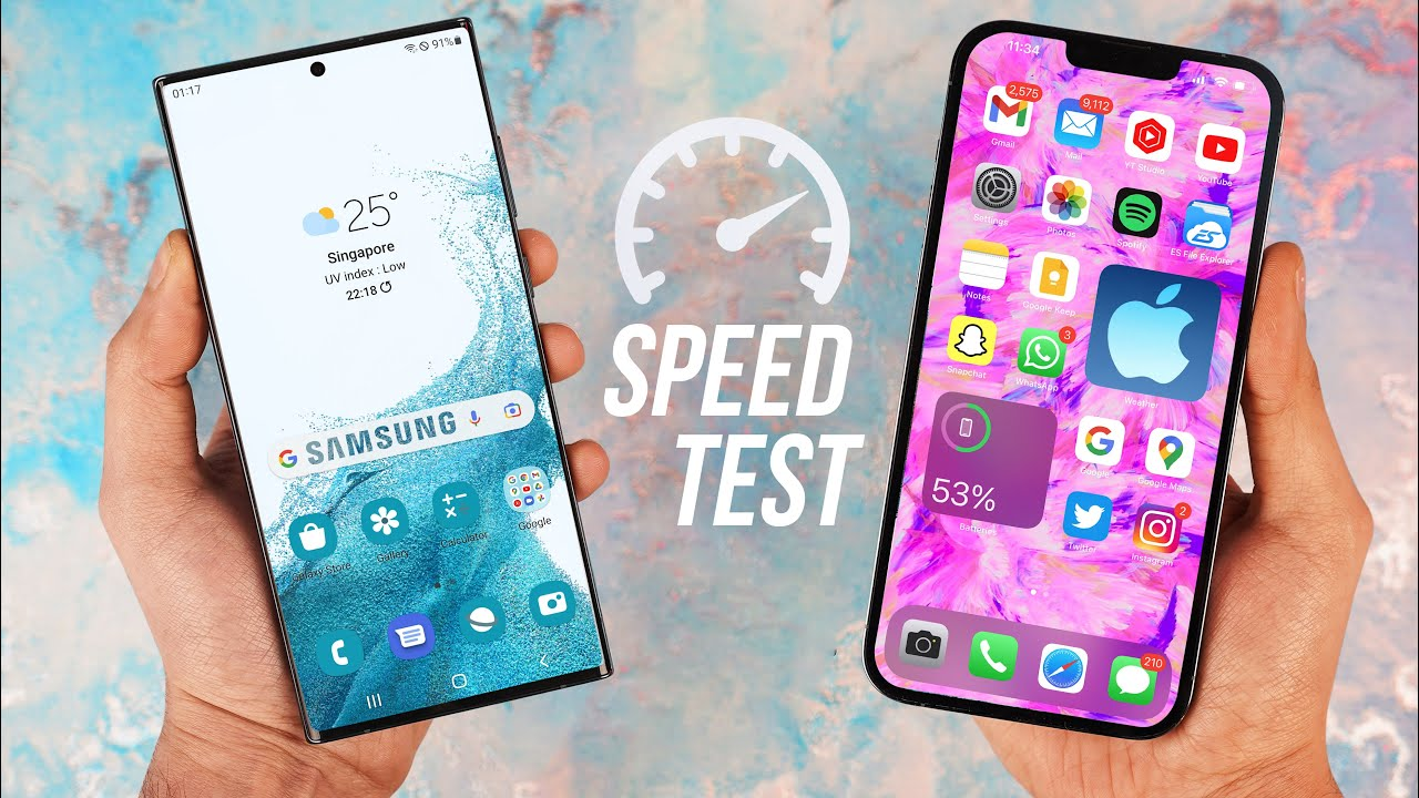 Test tốc độ 5G trên Samsung S22 Ultra và iPhone 13 Pro Max