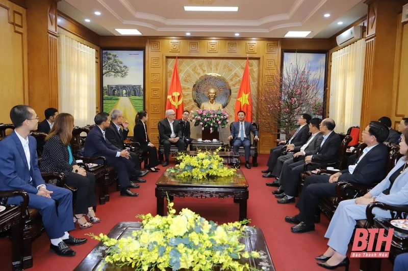 Bí thư Tỉnh ủy Đỗ Trọng Hưng tiếp xã giao Phó Chủ tịch Hội đồng Quản trị Tập đoàn WHA