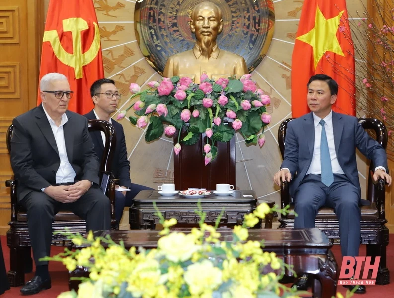 Bí thư Tỉnh ủy Đỗ Trọng Hưng tiếp xã giao Phó Chủ tịch Hội đồng Quản trị Tập đoàn WHA