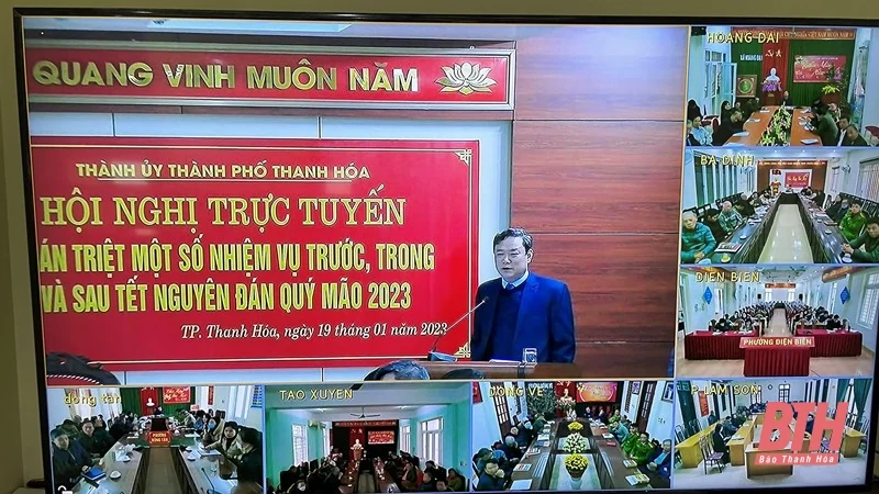TP Thanh Hóa quán triệt một số nhiệm vụ trước, trong và sau Tết Nguyên đán Quý Mão 2023