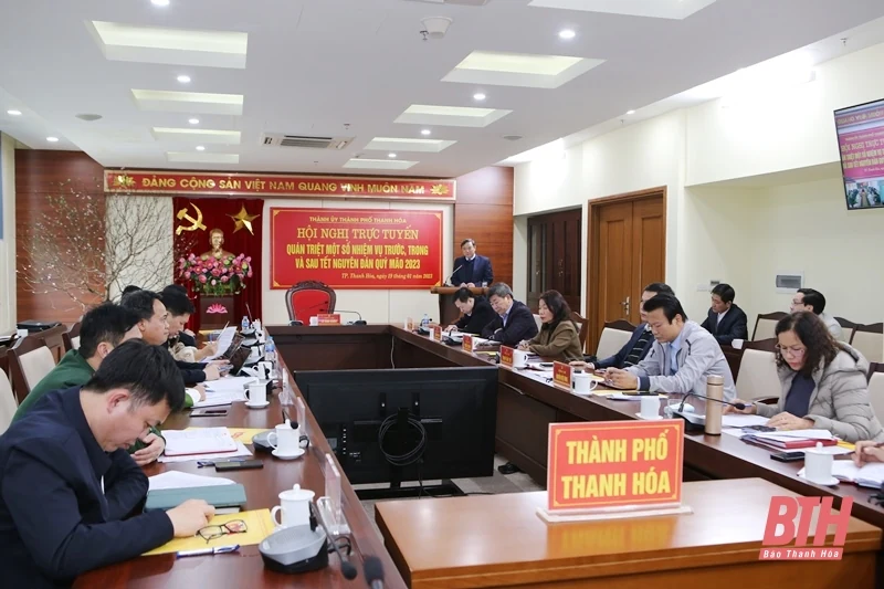 TP Thanh Hóa quán triệt một số nhiệm vụ trước, trong và sau Tết Nguyên đán Quý Mão 2023