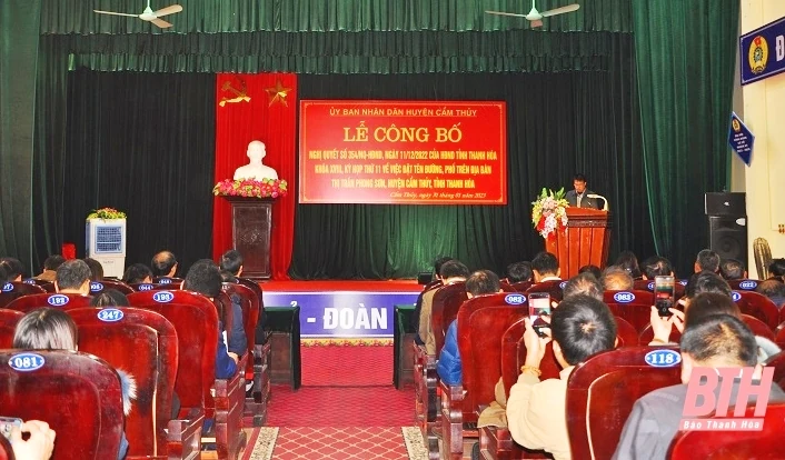 Công bố Nghị quyết của HĐND tỉnh về việc đặt tên đường, phố trên địa bàn thị trấn Phong Sơn