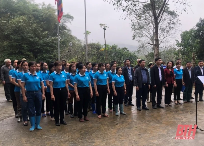 Hội LHPN huyện Hà Trung phát động Tết trồng cây tại Đàn thờ Nguyệt Nga Công chúa
