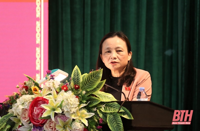Đoàn ĐBQH tỉnh tiếp xúc cử tri huyện Ngọc Lặc theo chuyên đề về Dự thảo Luật Đất đai (sửa đổi)