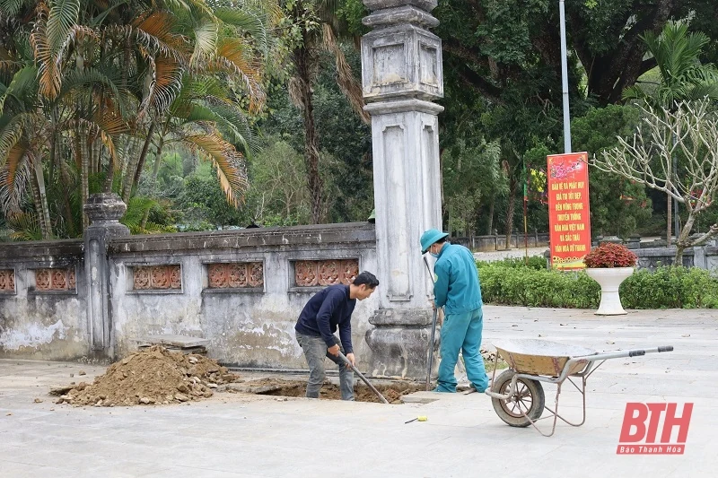 Chuẩn bị cho Lễ đón nhận Di sản văn hóa phi vật thể quốc gia và Lễ hội đền Bà Triệu năm 2023