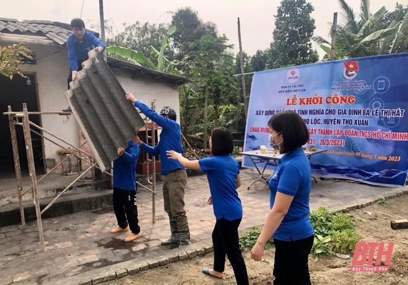 Huyện đoàn Thọ Xuân khởi công xây dựng nhà tình nghĩa cho hộ nghèo