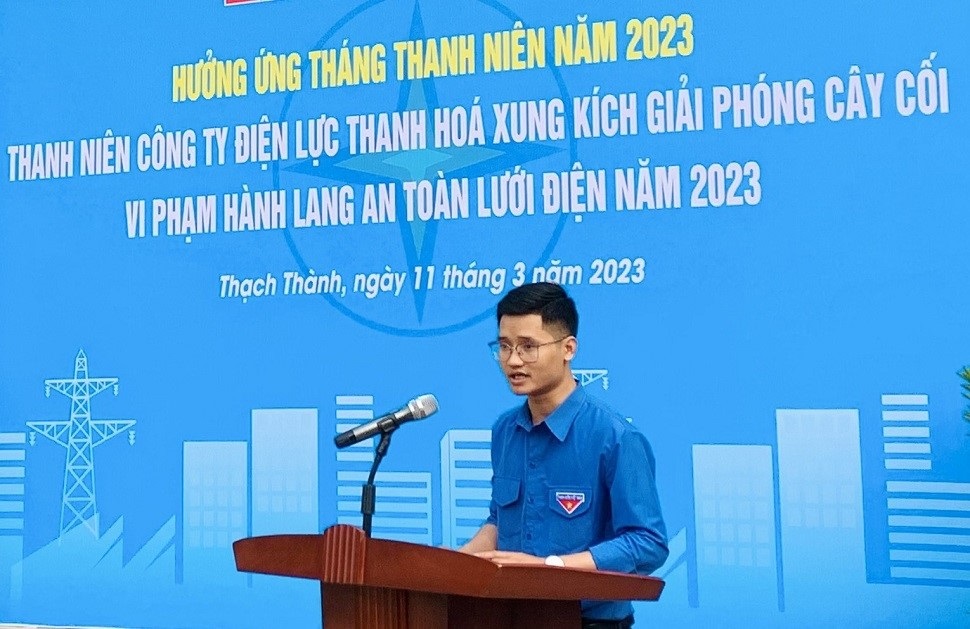 Tuổi trẻ PC Thanh Hóa tổ chức Lễ ra quân giải phóng hành lang, đảm bảo an toàn lưới điện