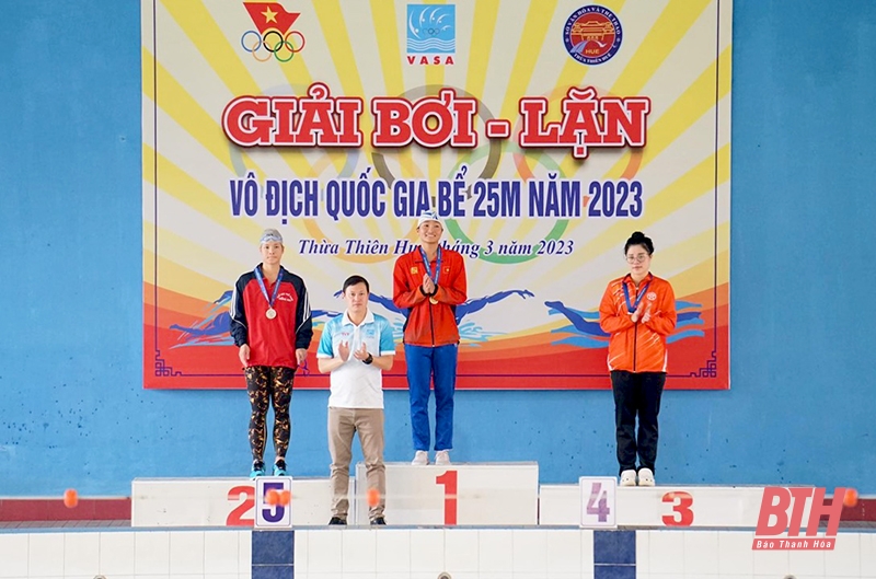 VĐV Cao Thị Duyên tỏa sáng, đội tuyển lặn Thanh Hóa thi đấu xuất sắc tại giải lặn VĐQG bể 25m