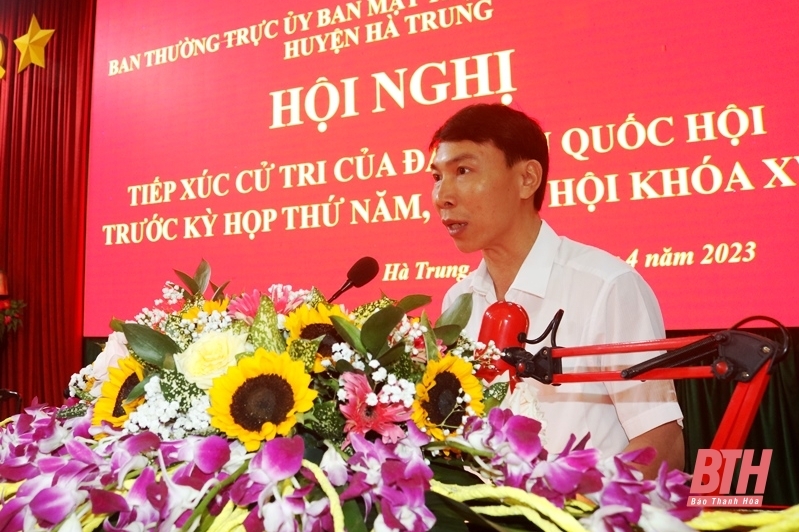 Đoàn ĐBQH tỉnh Thanh Hoá tiếp xúc cử tri huyện Hà Trung