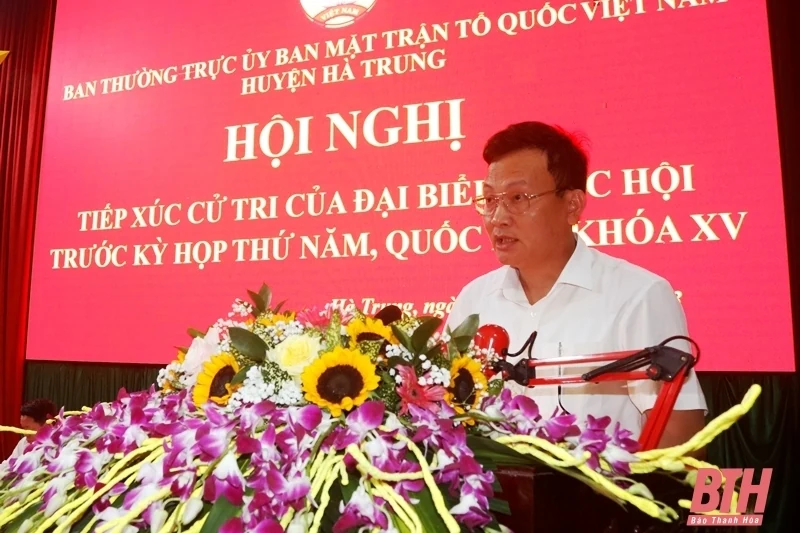 Đoàn ĐBQH tỉnh Thanh Hoá tiếp xúc cử tri huyện Hà Trung