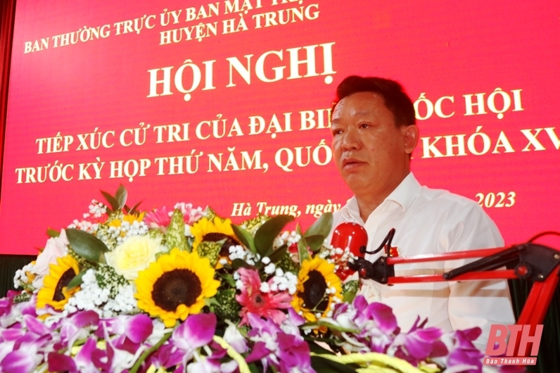Đoàn ĐBQH tỉnh Thanh Hoá tiếp xúc cử tri huyện Hà Trung