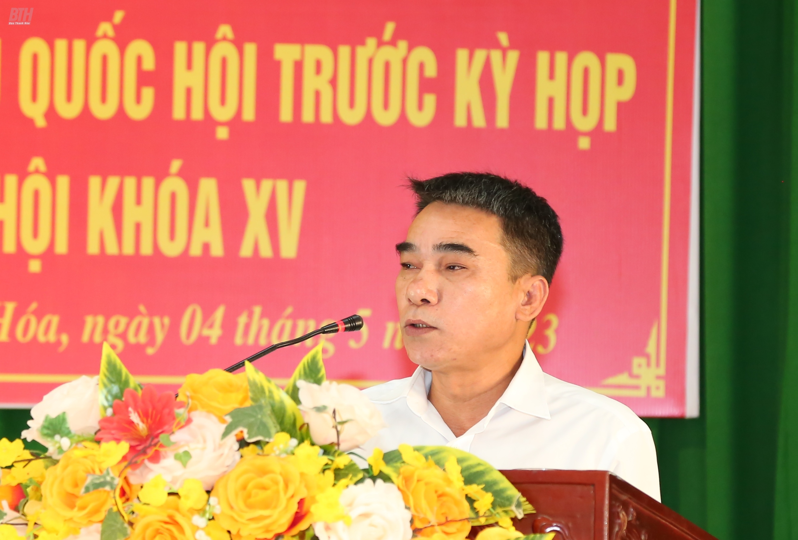Đại biểu thuộc Đoàn ĐBQH tỉnh Thanh Hoá tiếp xúc cử tri huyện Hoằng Hóa